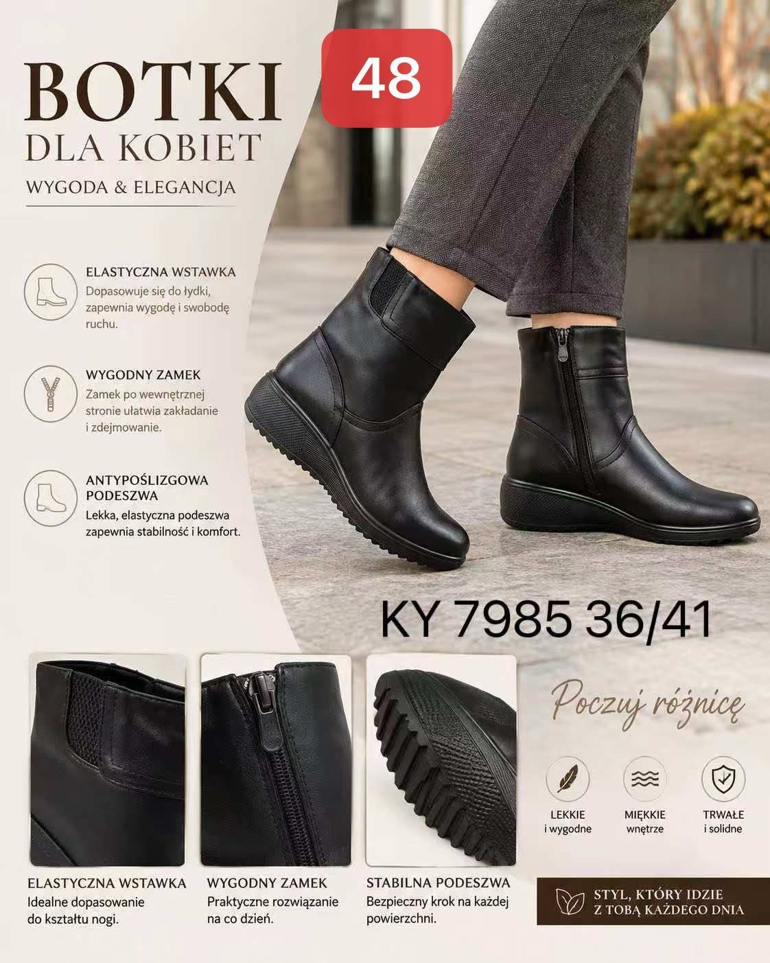 Buty Botki DAMSKIE (36-41_12par) 7452679