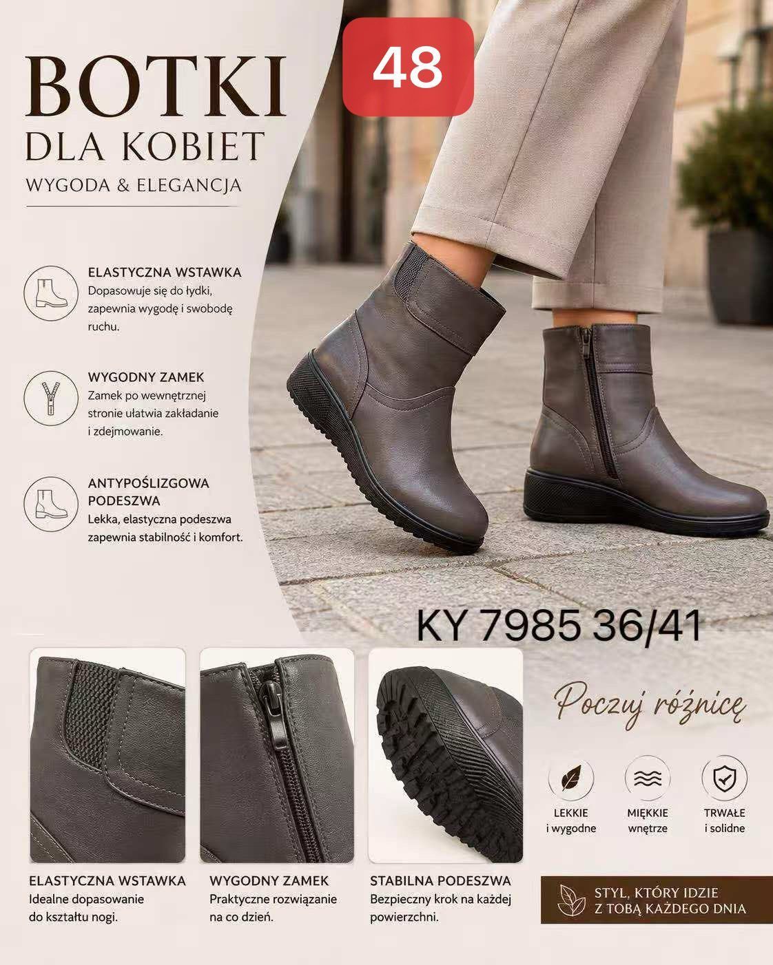 Buty Botki DAMSKIE (36-41_12par) 7452683