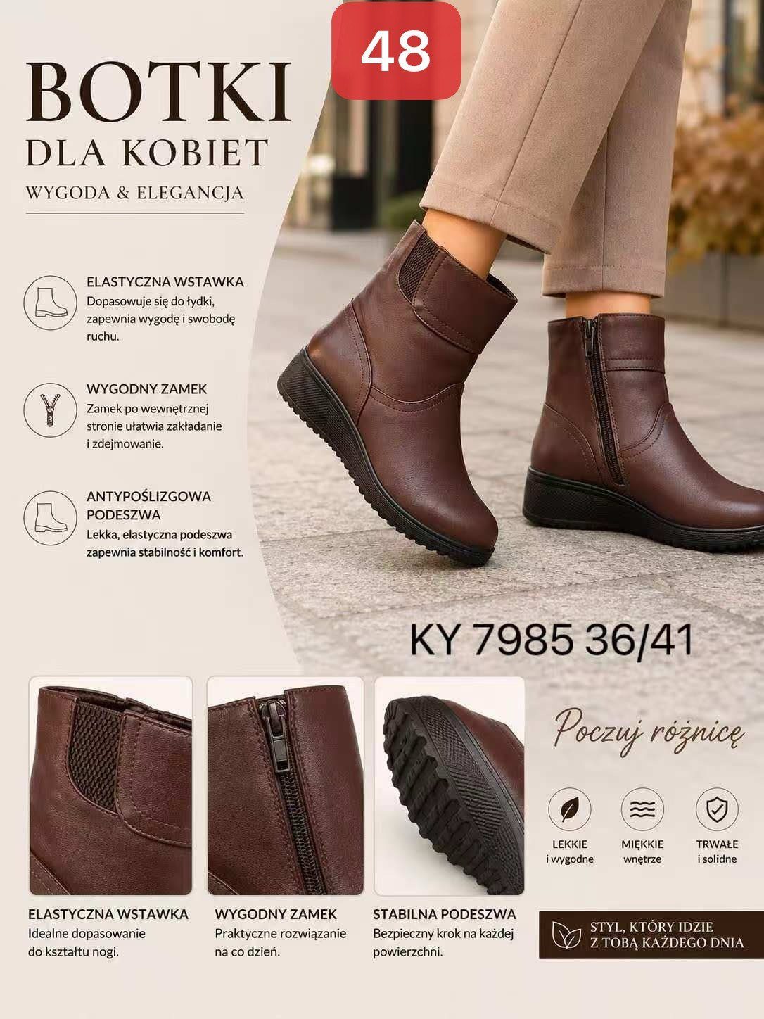 Buty Botki DAMSKIE (36-41_12par) 7452684