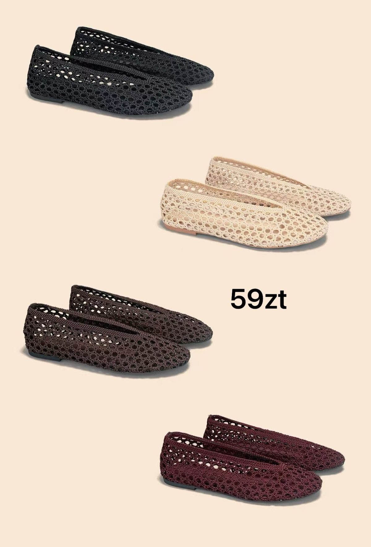 Buty Baleriny DAMSKIE (36-41_12par) 9316659