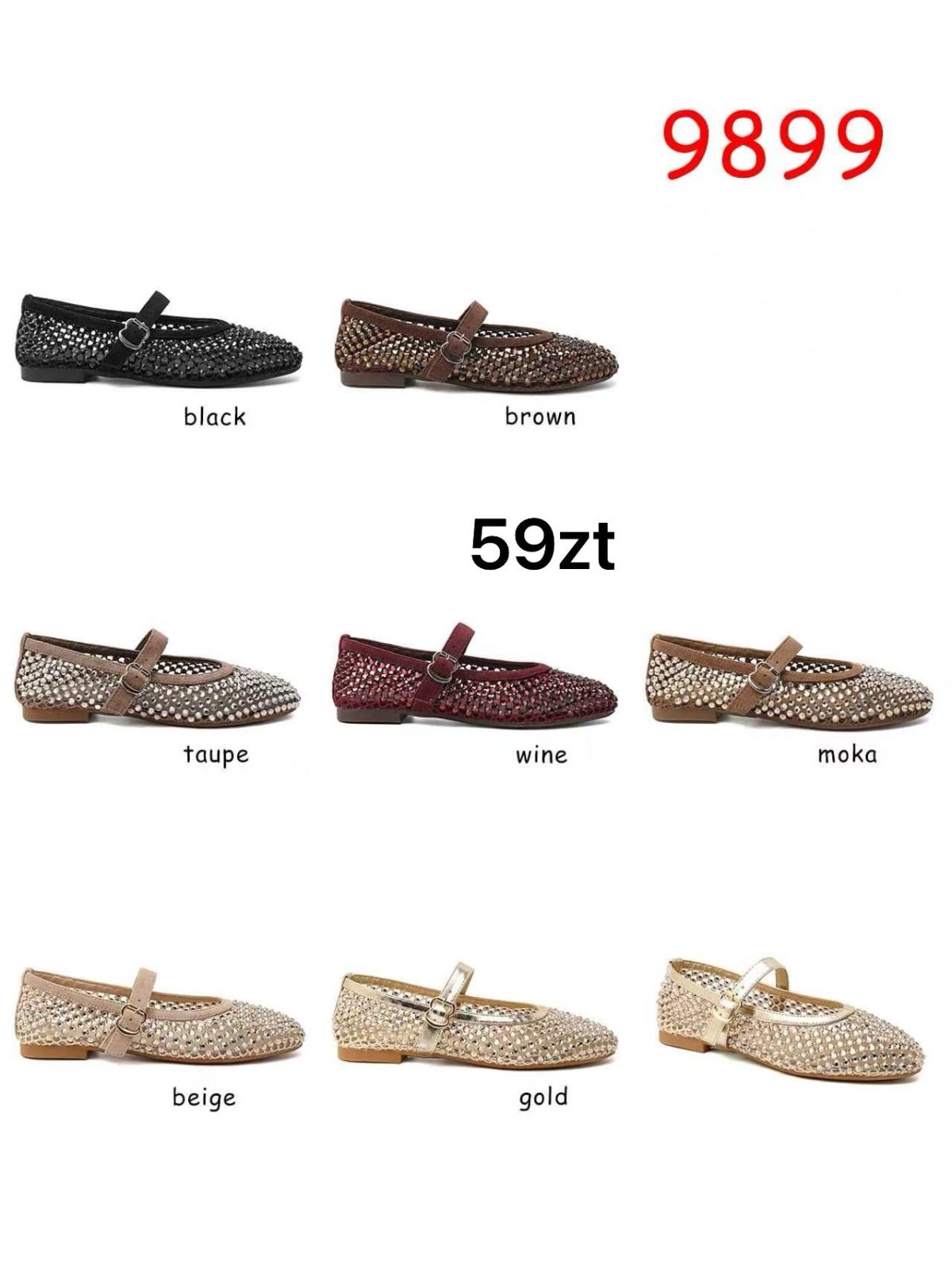 Buty Baleriny DAMSKIE (36-41_12par) 9316660