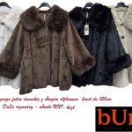 Płaszcze z sztucznego futra damskie z długim rękawem biust do 120cm długość 80cm. Duże rozmiary – Produkt włoski (UNI_ 4) 3580693