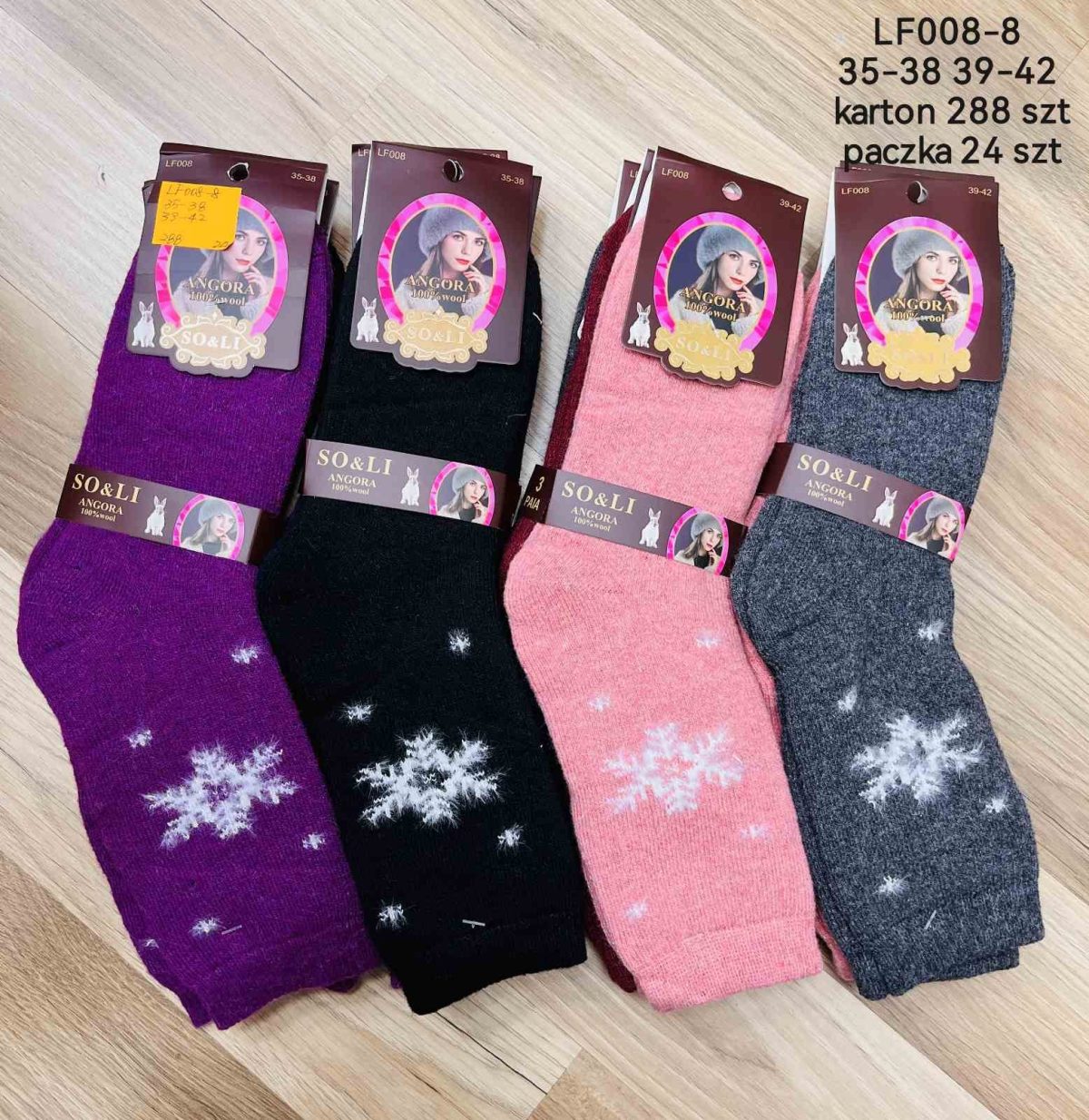 SKARPETY DAMSKIE .SIZE: 35-42_ (24PAR/PACZKA) KOLOR JAK NA ZDZIĘCIU 9411731