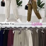 Spodnie Damskie Włoskie _ size uni _paczka 6szt_mix kolor 9412059