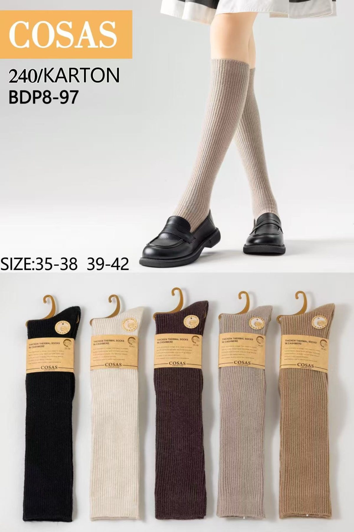 SKARPETY DAMSKIE .SIZE: 35-42_ (20PAR/PACZKA) KOLOR JAK NA ZDZIĘCIU 9413130