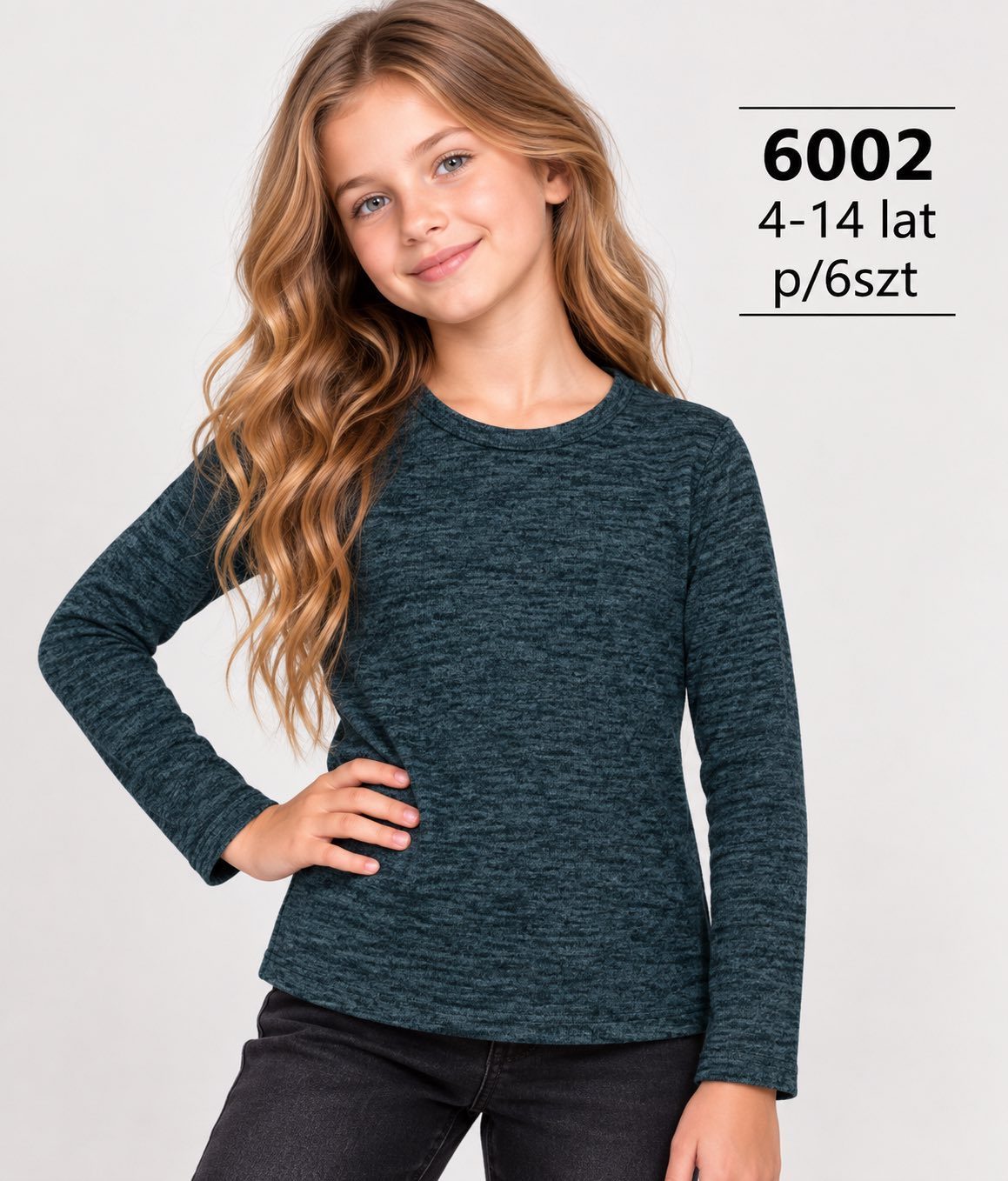 Bluzka DZIECIĘCA size 4-14 lat_ paczka 6szt _1 kolor 9413857
