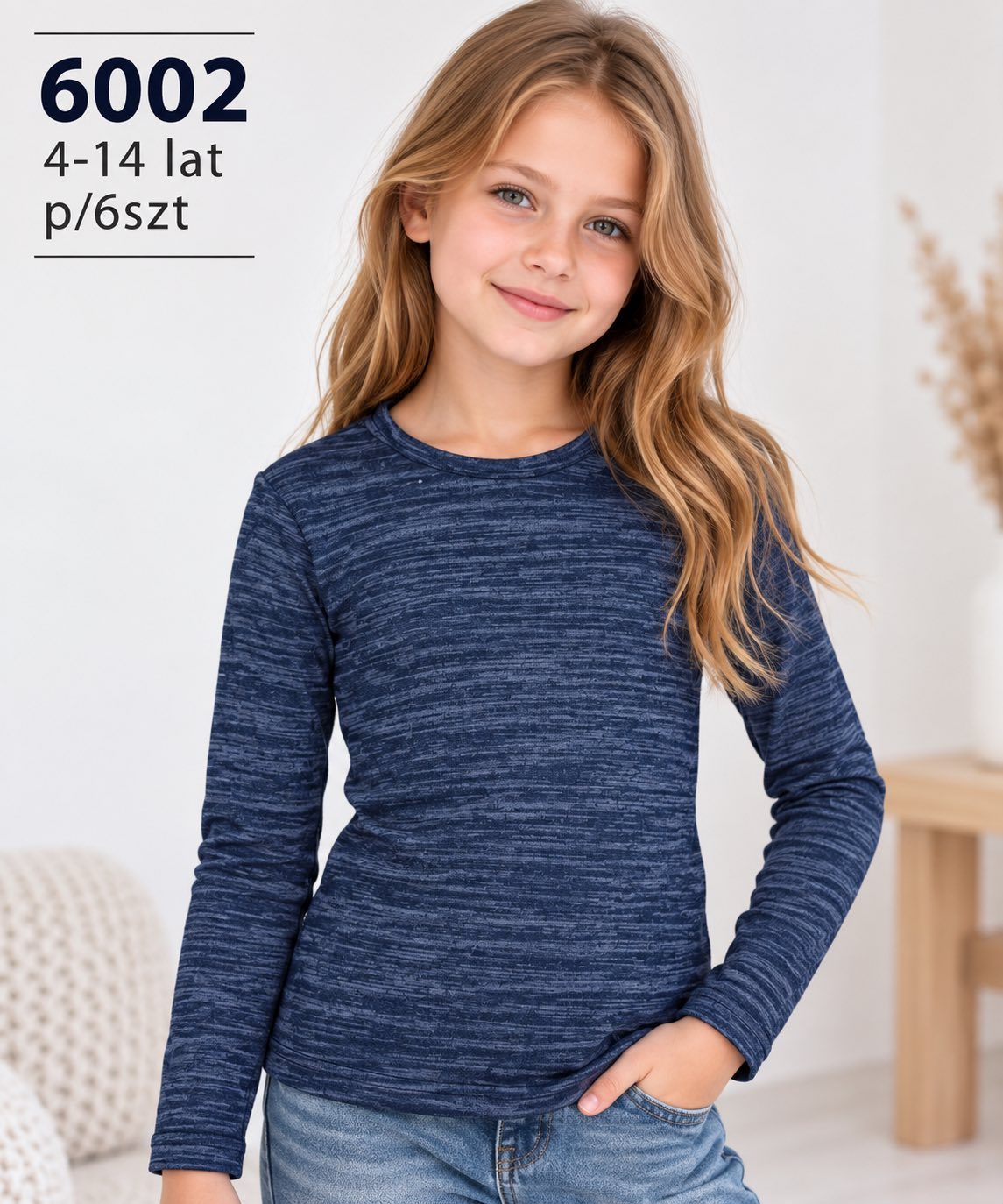 Bluzka DZIECIĘCA size 4-14 lat_ paczka 6szt _1 kolor 9413859