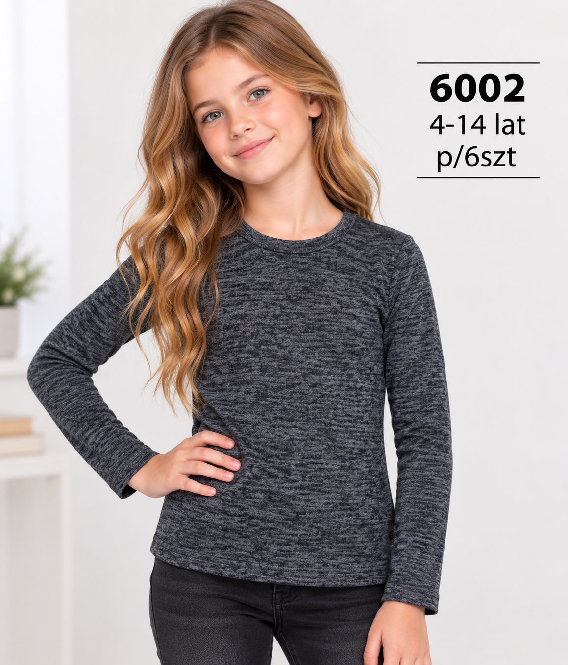 Bluzka DZIECIĘCA size 4-14 lat_ paczka 6szt _1 kolor 9413861