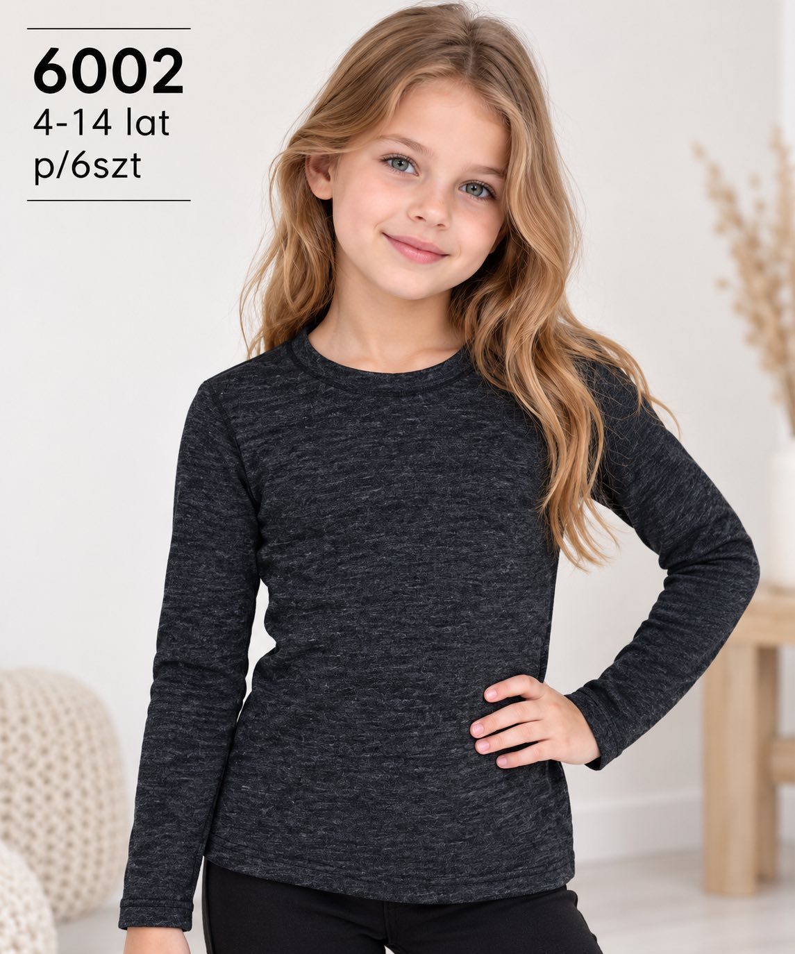 Bluzka DZIECIĘCA size 4-14 lat_ paczka 6szt _1 kolor 9413862