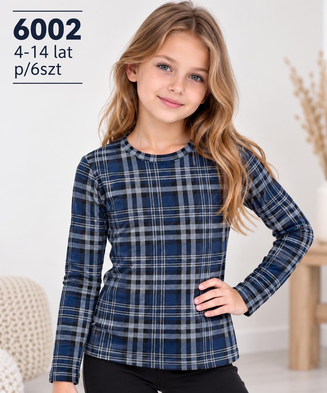 Bluzka DZIECIĘCA size 4-14 lat_ paczka 6szt _1 kolor 9413863