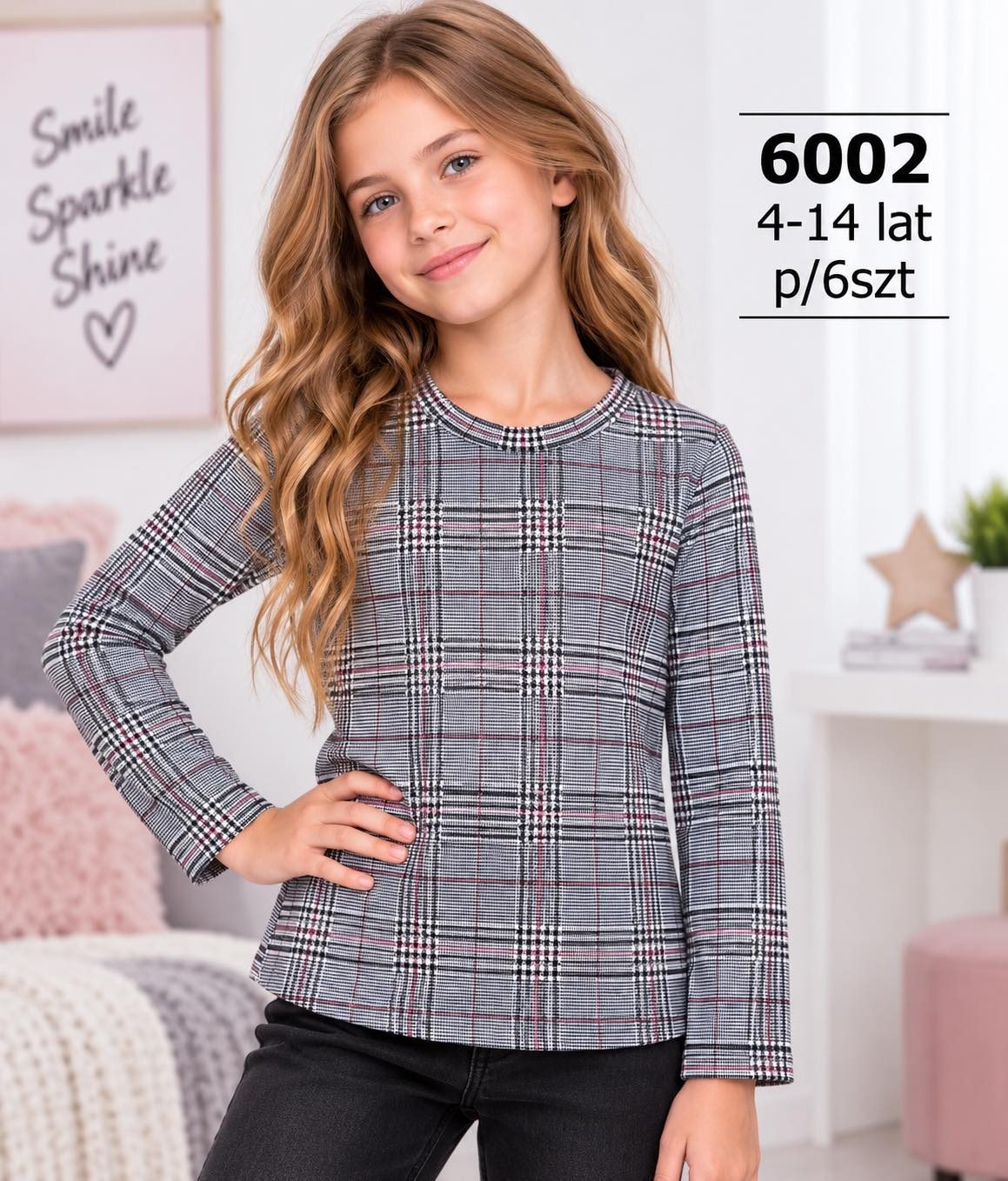 Bluzka DZIECIĘCA size 4-14 lat_ paczka 6szt _1 kolor 9413866