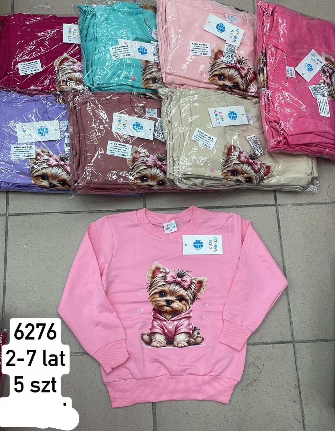 Bluzy DZIECIĘCA size 2-7 lat_ paczka 5szt _1 kolor 9413893