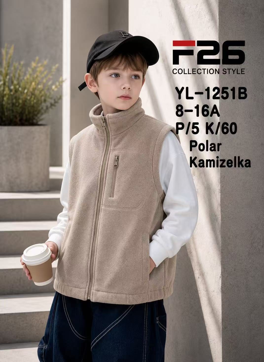 Kamizelki DZIECIĘCA size 8-16 lat_ paczka 5szt _1 kolor 9413903