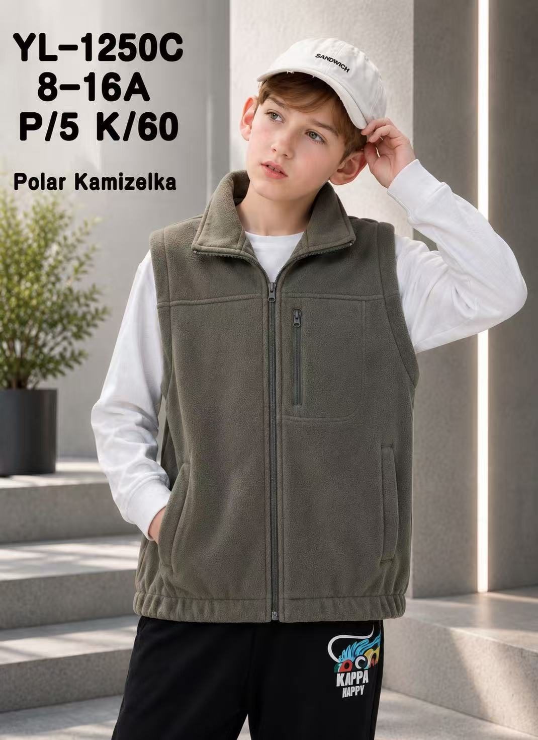 Kamizelki DZIECIĘCA size 8-16 lat_ paczka 5szt _1 kolor 9413905