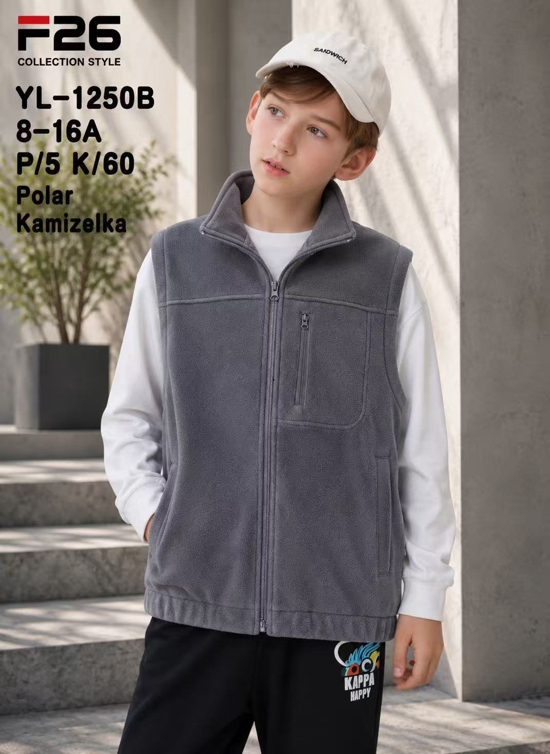 Kamizelki DZIECIĘCA size 8-16 lat_ paczka 5szt _1 kolor 9413906
