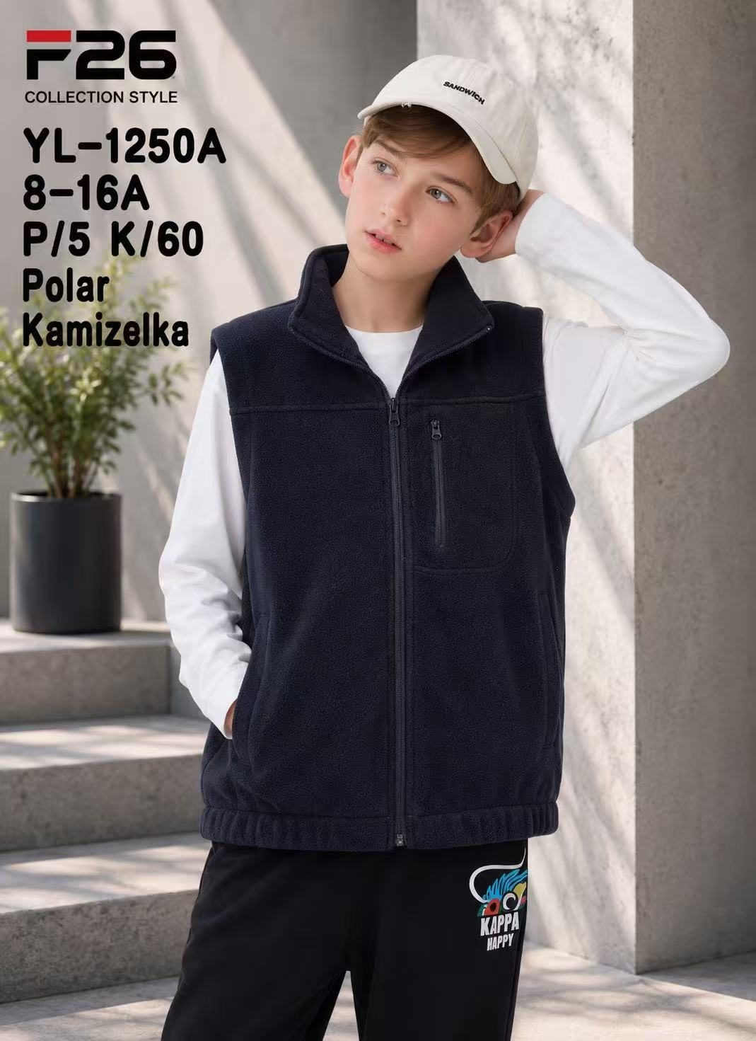 Kamizelki DZIECIĘCA size 8-16 lat_ paczka 5szt _1 kolor 9413907