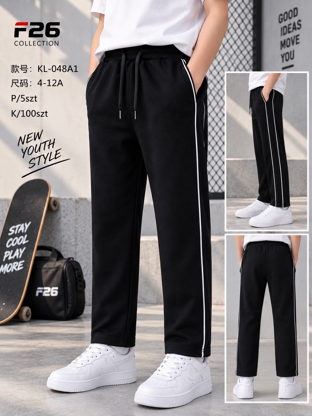 Spodnie DZIECIĘCA size 4-12 lat_ paczka 5szt _1 kolor 9413915