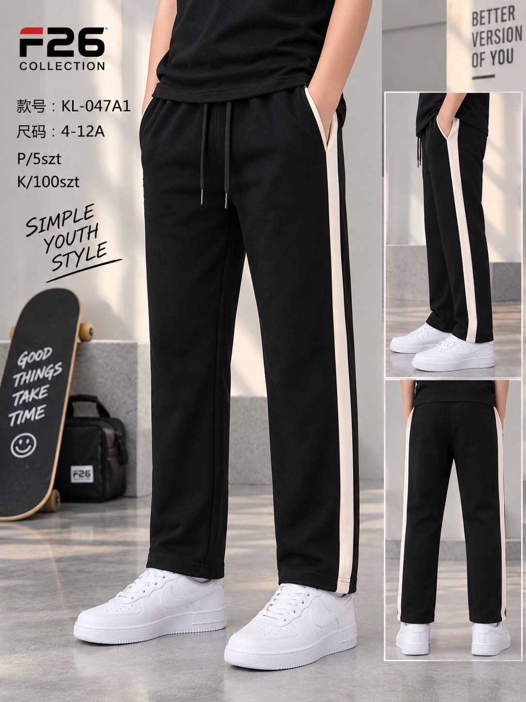 Spodnie DZIECIĘCA size 4-12 lat_ paczka 5szt _1 kolor 9413917