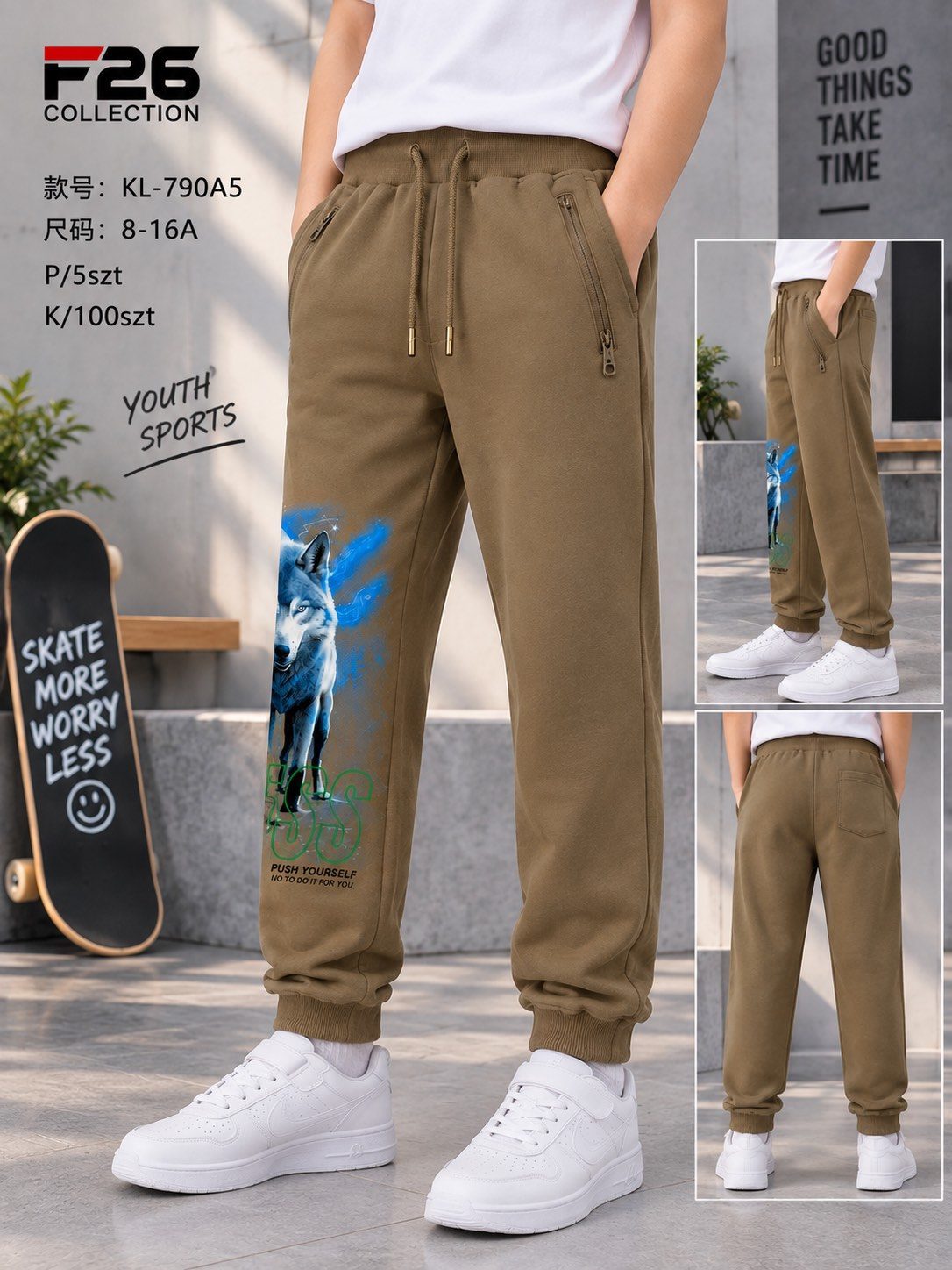 Spodnie DZIECIĘCA size 8-16 lat_ paczka 5szt _1 kolor 9413919
