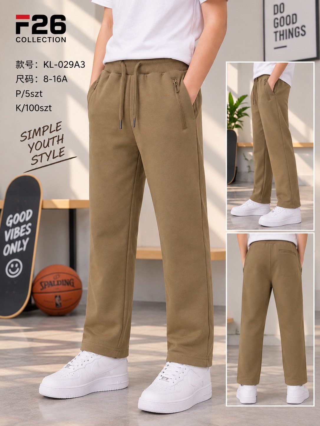 Spodnie DZIECIĘCA size 8-16 lat_ paczka 5szt _1 kolor 9413922