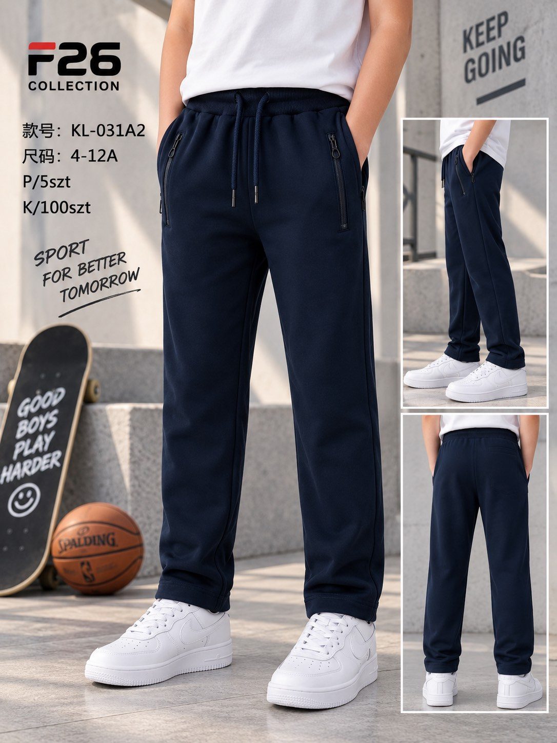 Spodnie DZIECIĘCA size 4-12 lat_ paczka 5szt _1 kolor 9413928