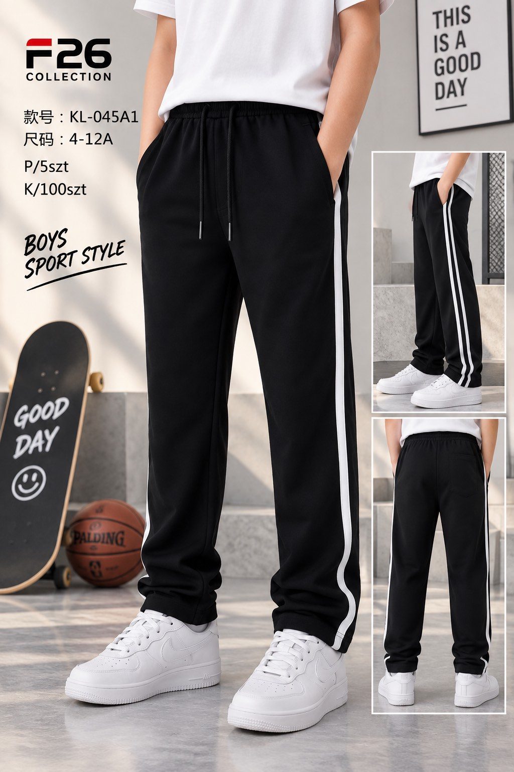Spodnie DZIECIĘCA size 4-12 lat_ paczka 5szt _1 kolor 9413931