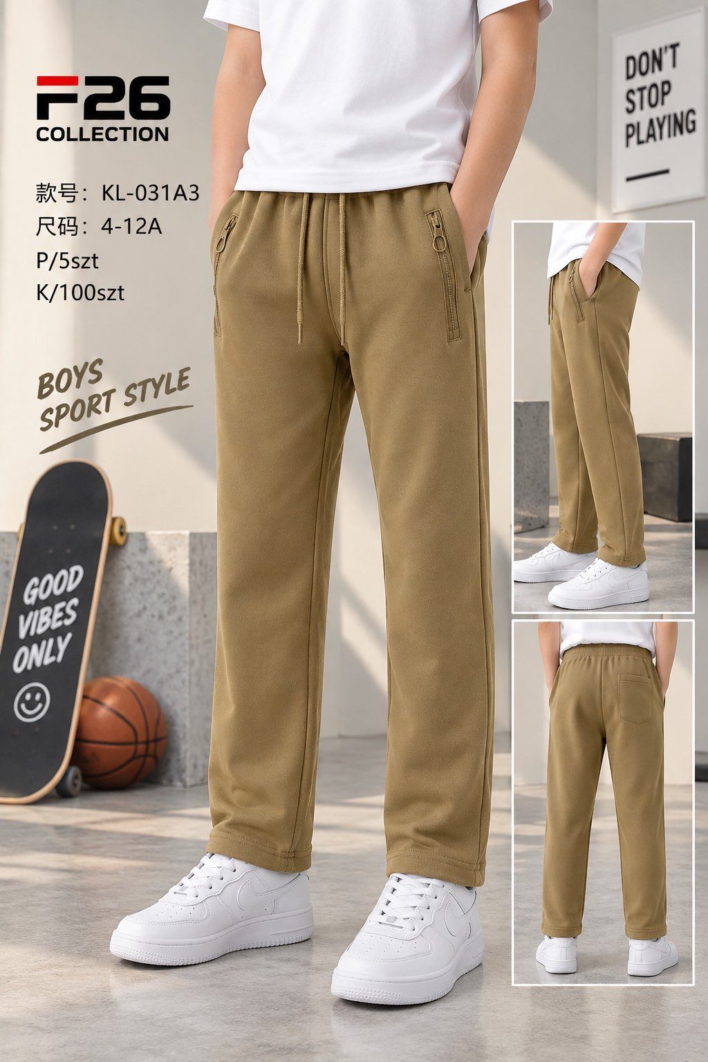 Spodnie DZIECIĘCA size 4-12 lat_ paczka 5szt _1 kolor 9413935