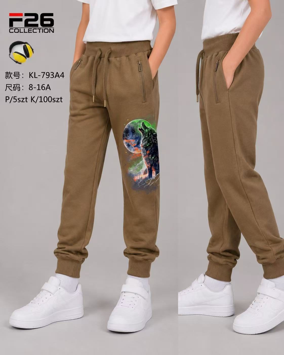 Spodnie DZIECIĘCA size 8-16 lat_ paczka 5szt _1 kolor 9413936