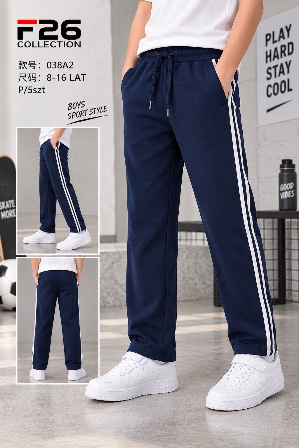 Spodnie DZIECIĘCA size 8-16 lat_ paczka 5szt _1 kolor 9413940