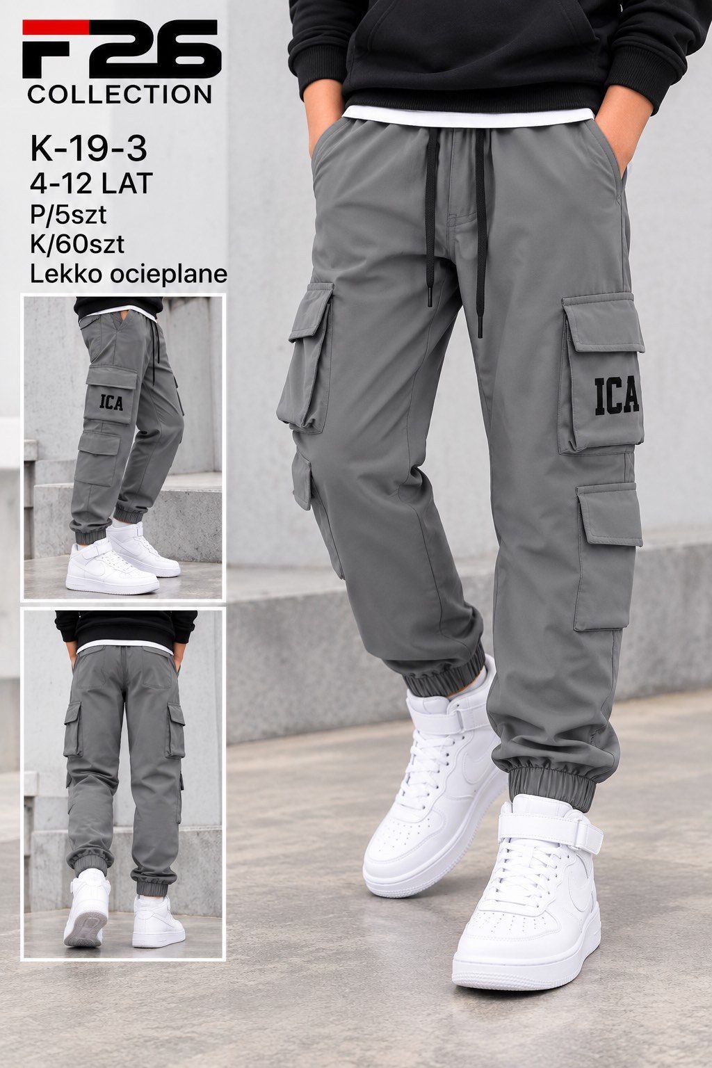 Spodnie DZIECIĘCA size 4-12 lat_ paczka 5szt _1 kolor 9413942