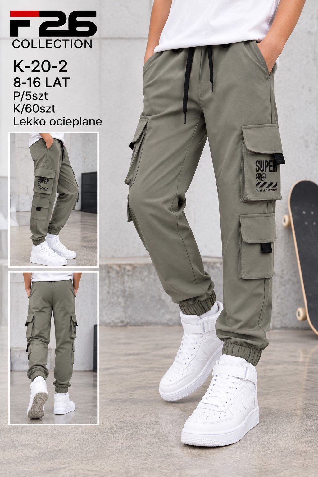 Spodnie DZIECIĘCA size 8-16 lat_ paczka 5szt _1 kolor 9413944