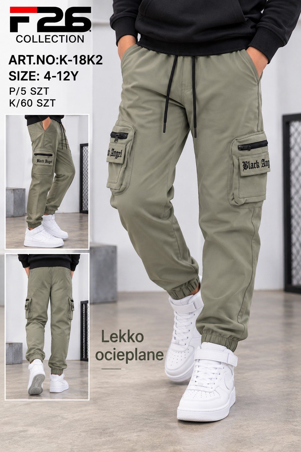 Spodnie DZIECIĘCA size 4-12 lat_ paczka 5szt _1 kolor 9413947