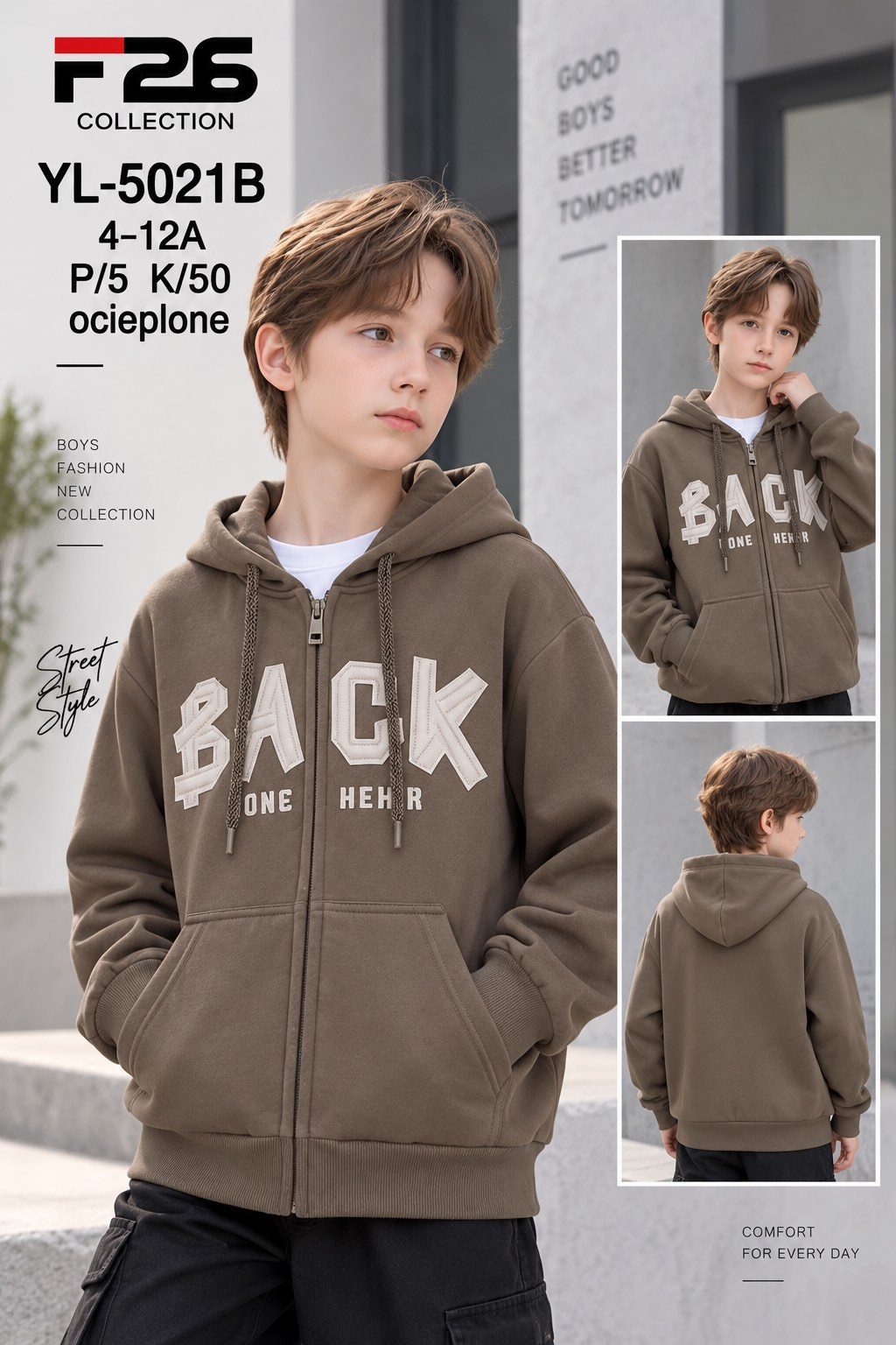 Bluza DZIECIĘCA size 4-12 lat_ paczka 5szt _1 kolor 9414077