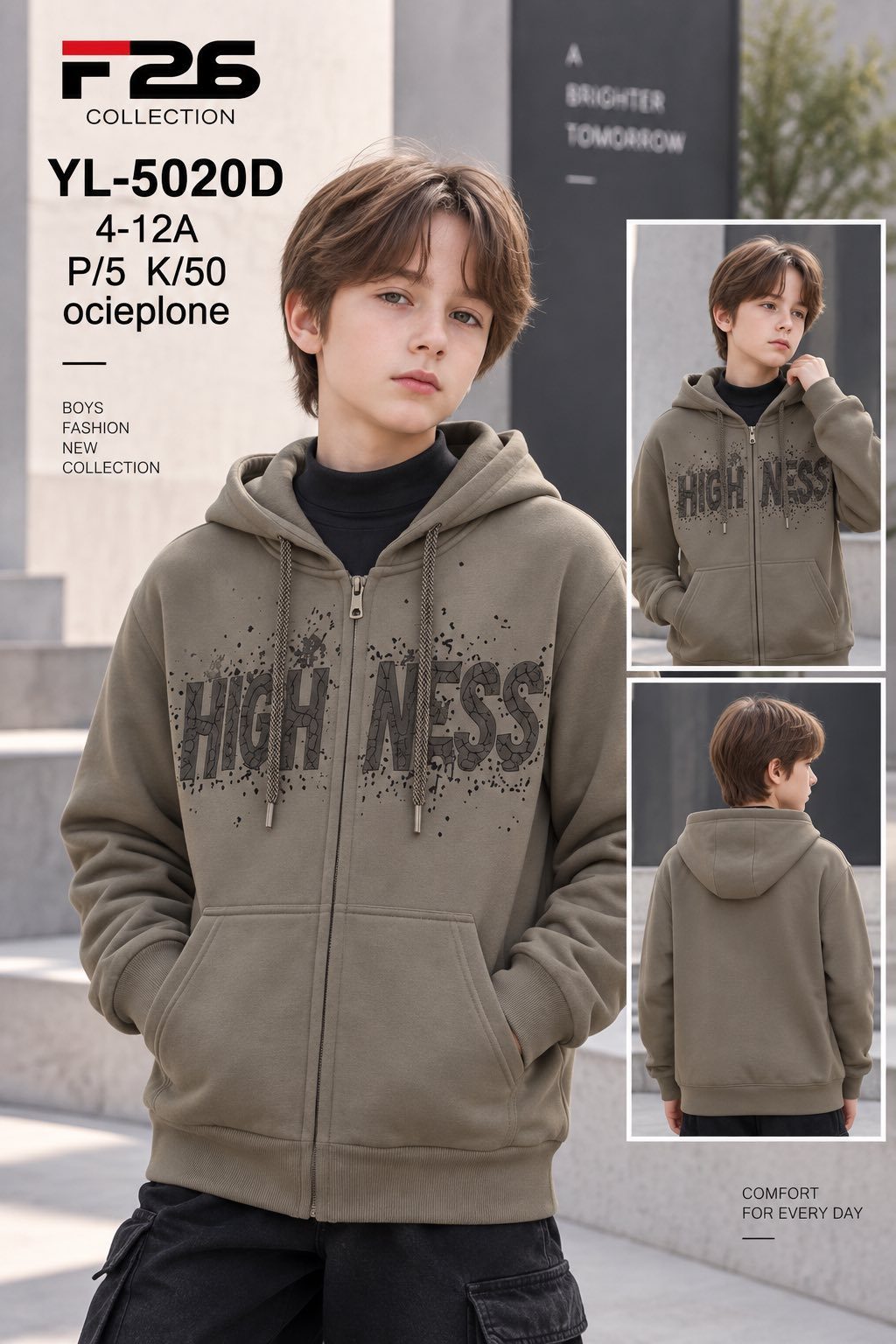 Bluza DZIECIĘCA size 4-12 lat_ paczka 5szt _1 kolor 9414081