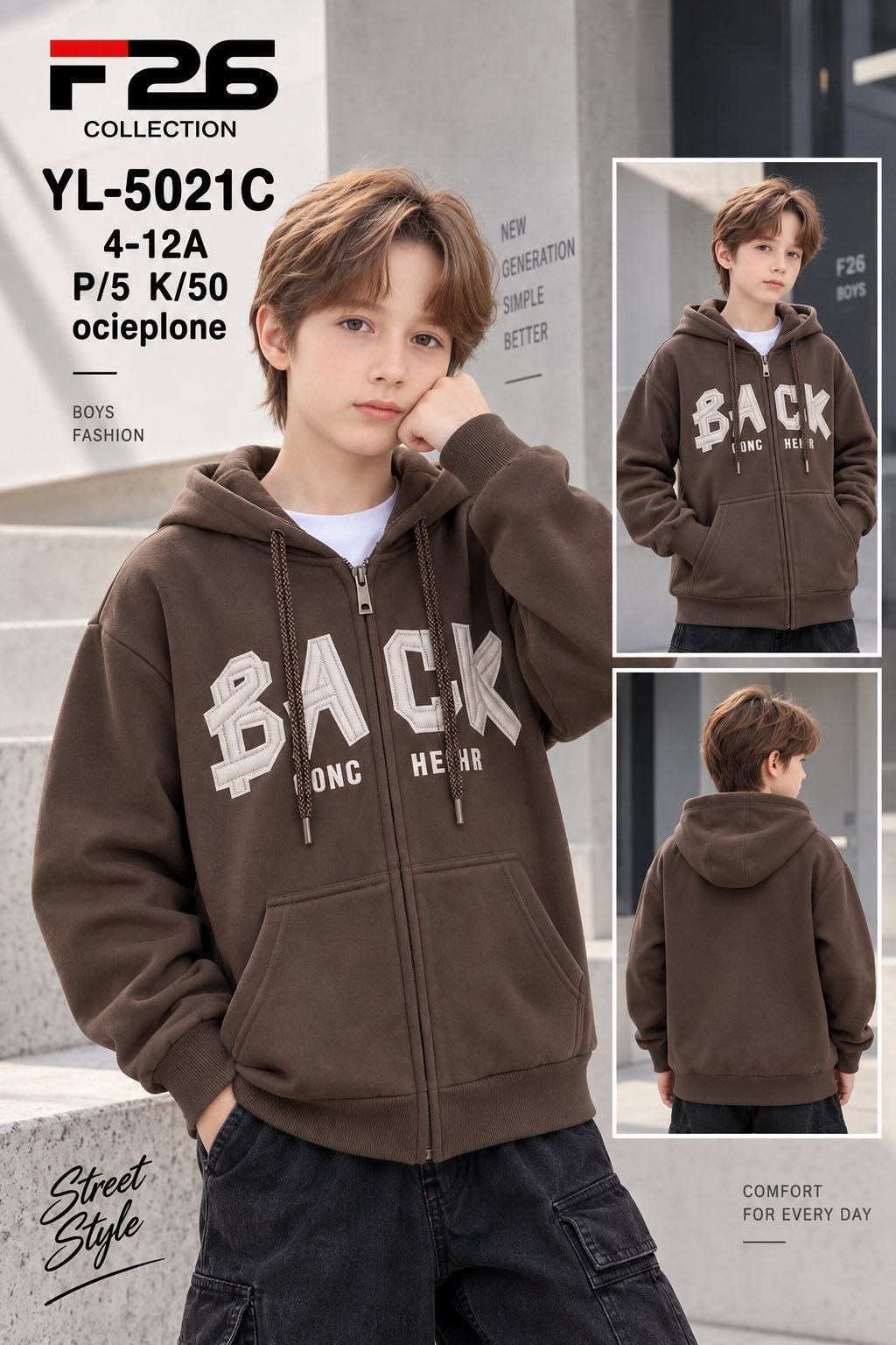 Bluza DZIECIĘCA size 4-12 lat_ paczka 5szt _1 kolor 9414082