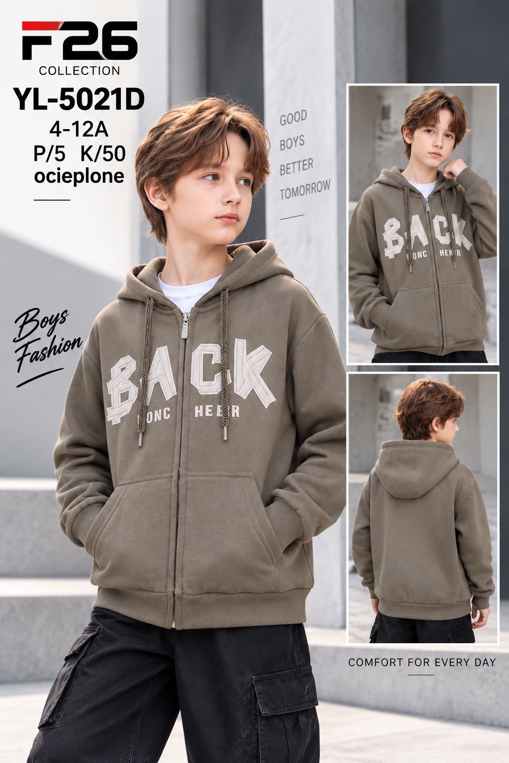 Bluza DZIECIĘCA size 4-12 lat_ paczka 5szt _1 kolor 9414083
