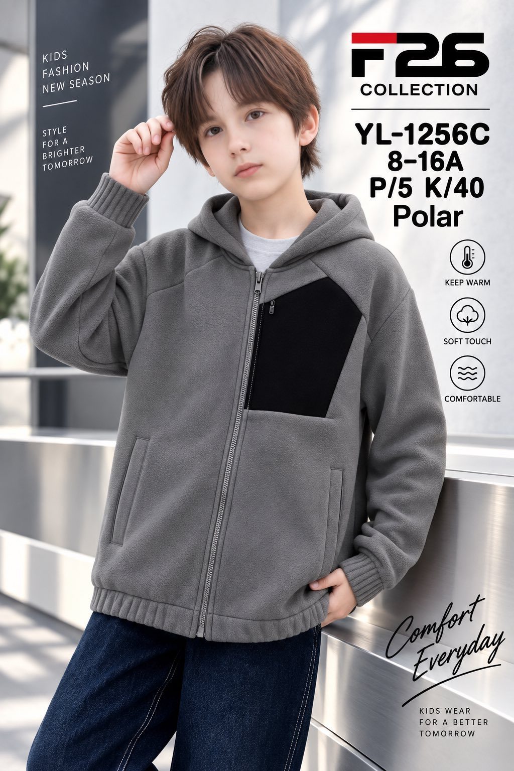 Bluza DZIECIĘCA size 8-16 lat_ paczka 5szt _1 kolor 9414095