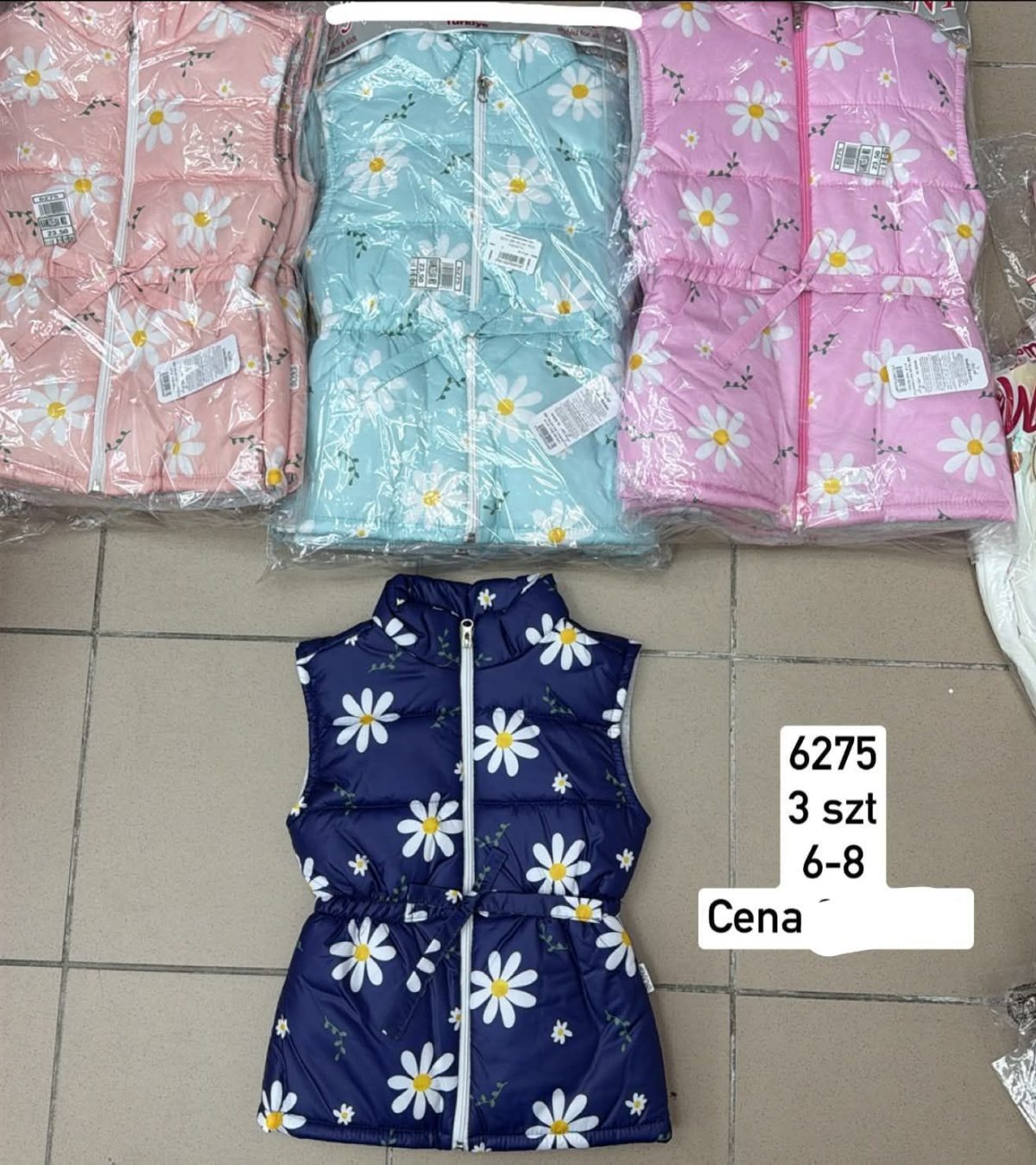 Kamizelki DZIECIĘCA size 6-8LAT_ paczka 6szt _1 kolor 9414108