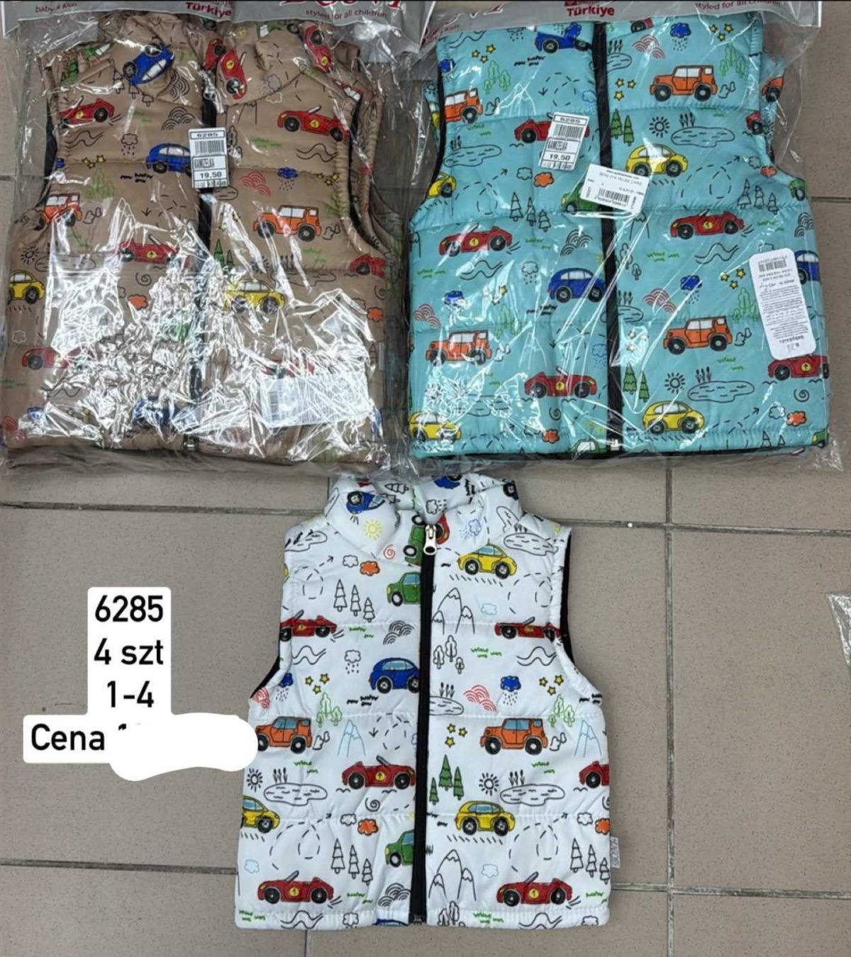 Kamizelki DZIECIĘCA size 1-4LAT_ paczka 4szt _1 kolor 9414110