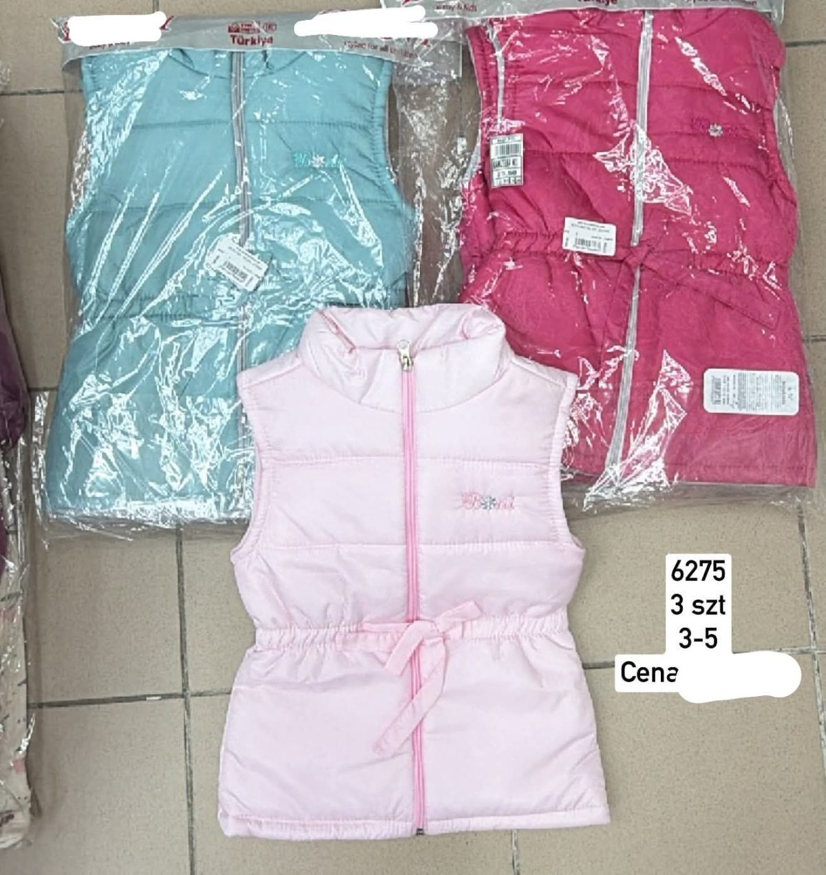 Kamizelki DZIECIĘCA size 3-5 LAT_ paczka 6szt _1 kolor 9414117