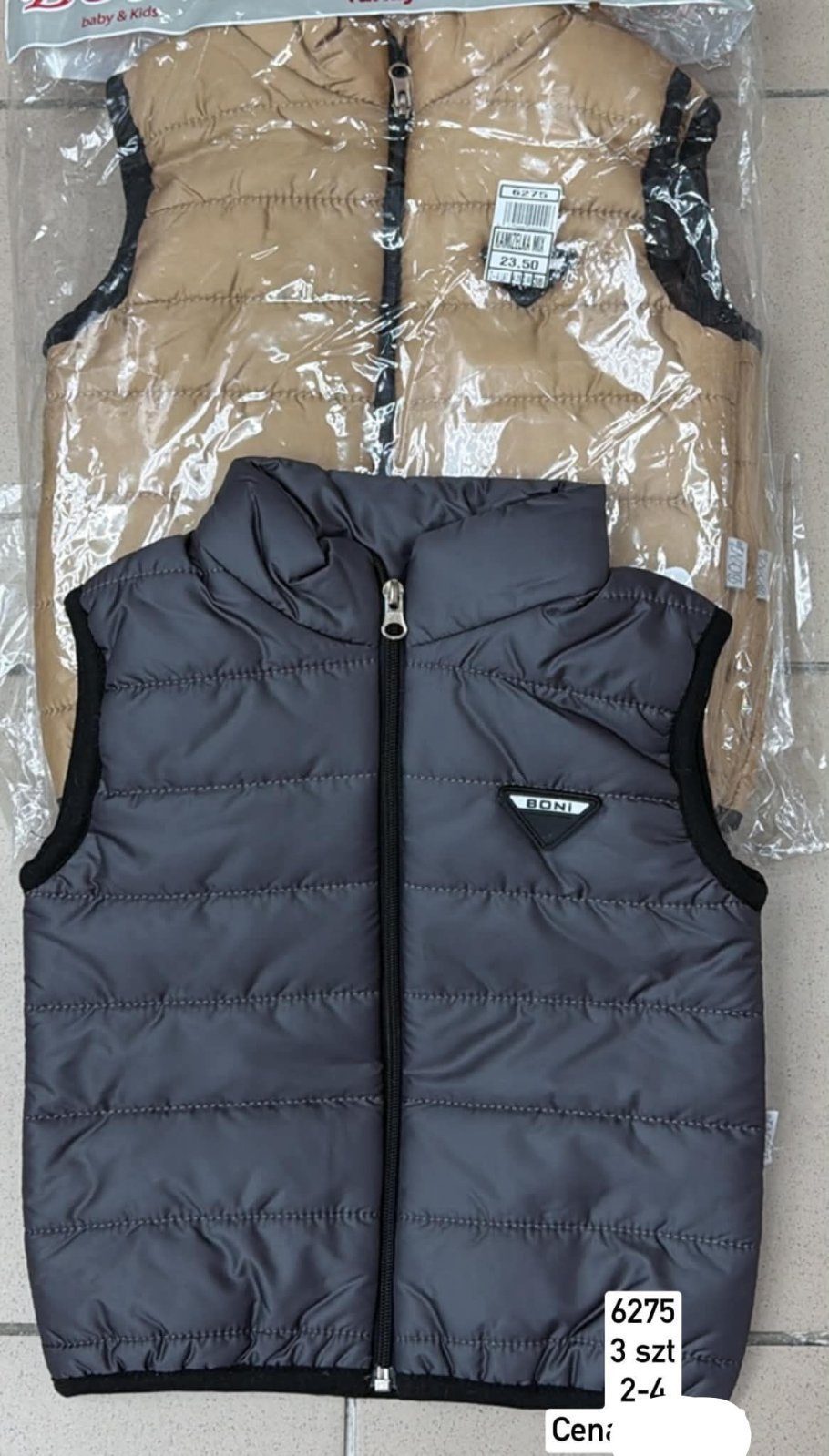 Kamizelki DZIECIĘCA size 2-4 LAT_ paczka 6szt _1 kolor 9414118