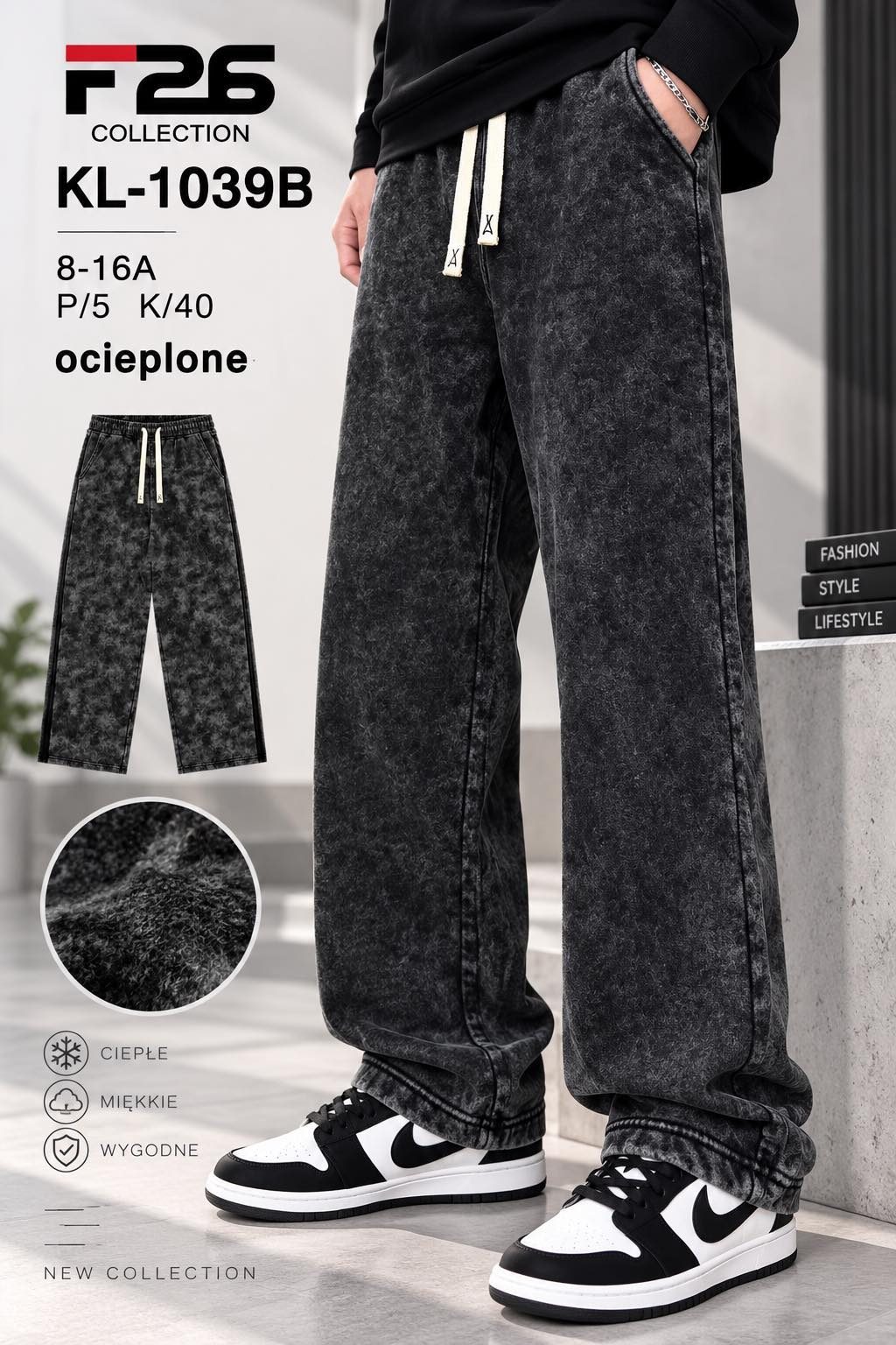 Spodnie jeansy DZIECIĘCA size 8-16 lat_ paczka 5szt _1 kolor 9414135