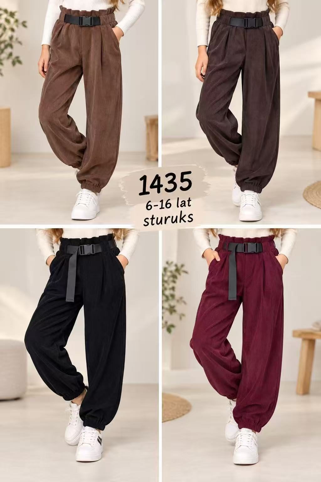 Spodnie DZIECIĘCA size 6-16 lat_ paczka 6szt _1 kolor 9414141