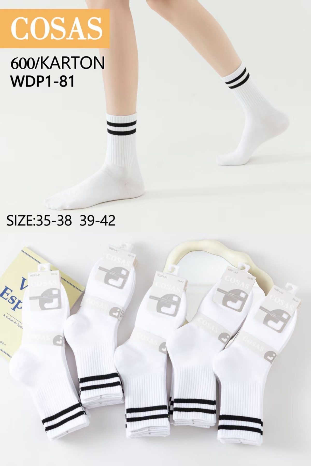 SKARPETY DAMSKIE .SIZE: 35-42_ (40PAR/PACZKA) KOLOR JAK NA ZDZIĘCIU 9414662