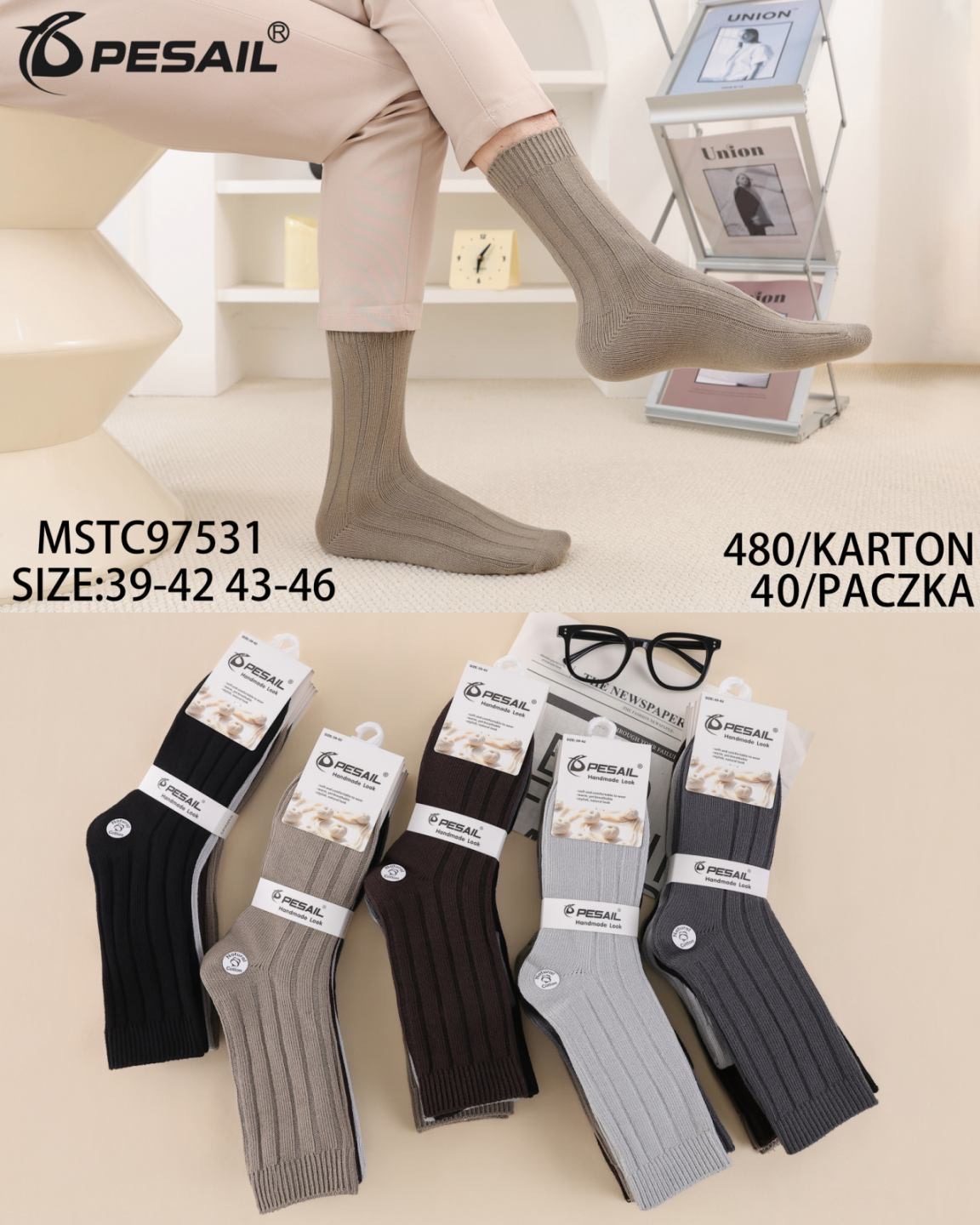 SKARPETY DAMSKIE .SIZE: 35-42_ (40PAR/PACZKA) KOLOR JAK NA ZDZIĘCIU 9414737