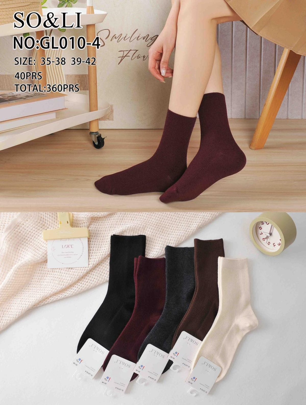 SKARPETY DAMSKIE .SIZE: 35-42_ (40PAR/PACZKA) KOLOR JAK NA ZDZIĘCIU 9414747