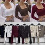 Bluzki Damskie wloskie _size uni_ paczka 6szt_ mix kolor 9415136