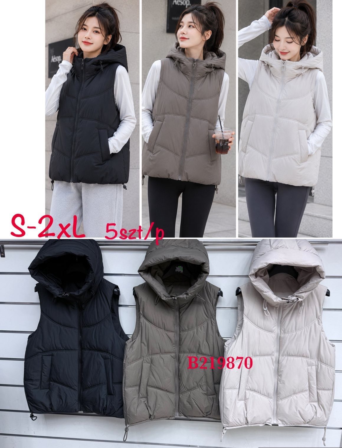 Kamizelki Damskie _ size s-2xl _paczka 5szt_1 kolor 9415504