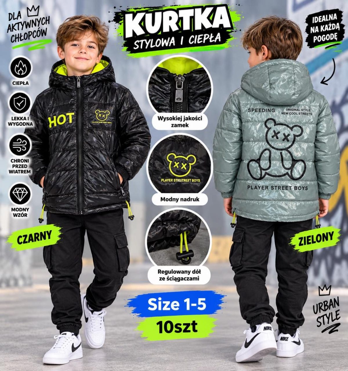 Kurtki DZIECIĘCA size 1-5 lat_ paczka 10szt _mix kolor 9415917