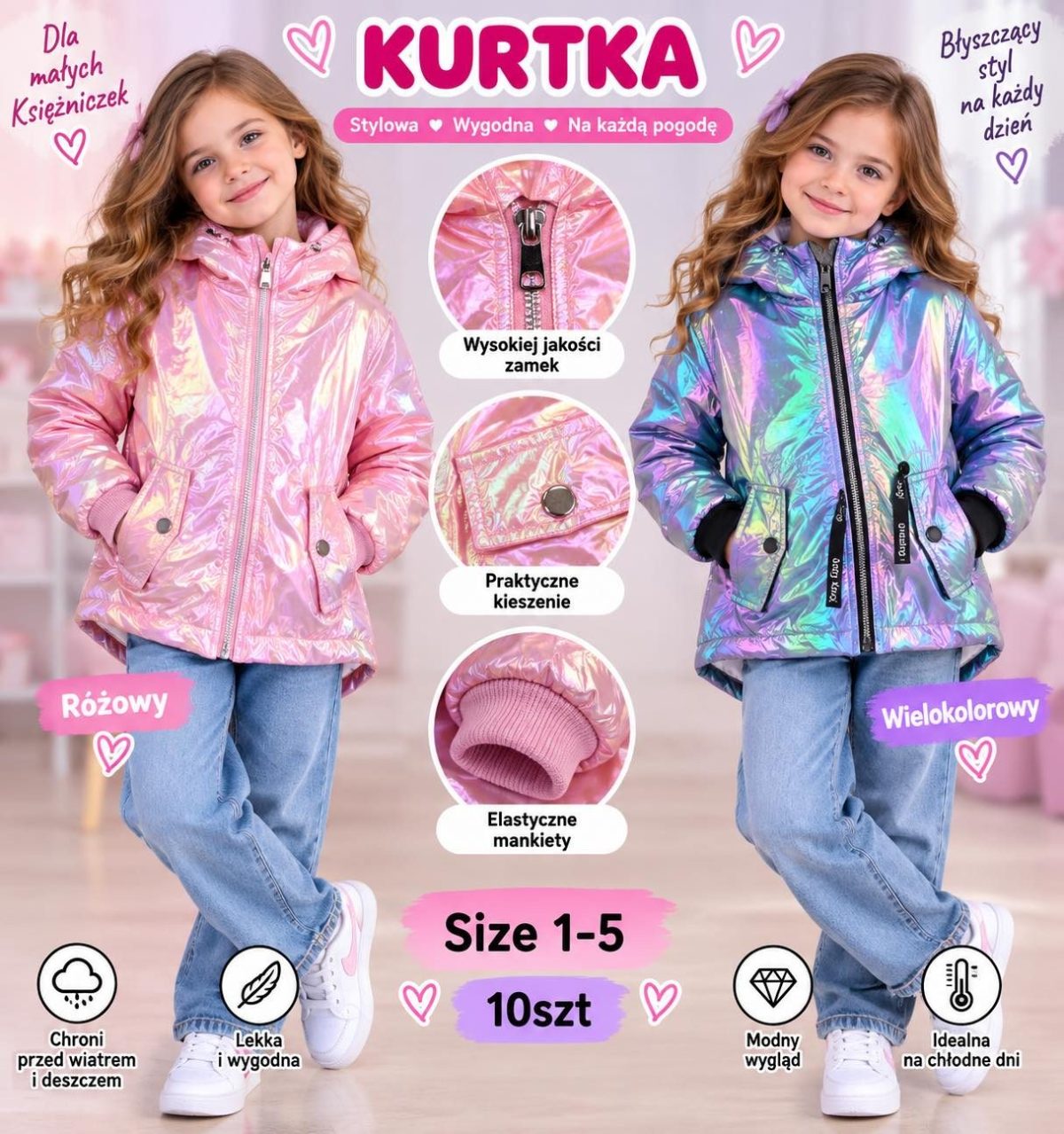 Kurtki DZIECIĘCA size 1-5 lat_ paczka 10szt _mix kolor 9415918
